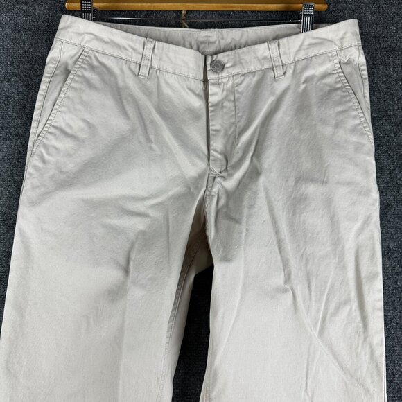 Bonobos Pants Mens 35 Boot Fit  Washed Chino Beige Cotton Pockets - Picture 3 of 7
